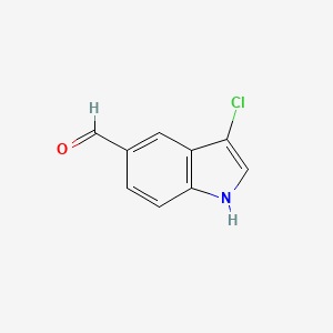 molecular formula C9H6ClNO B8638051 3-Chloro-1H-indole-5-carbaldehyde 