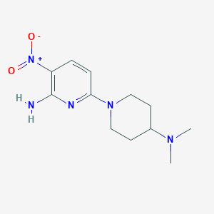 molecular formula C12H19N5O2 B8638085 6-(4-Dimethylamino-piperidin-1-yl)-3-nitro-pyridin-2-yl-amine 