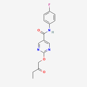 molecular formula C15H14FN3O3 B8638116 N-(4-Fluorophenyl)-2-(2-oxobutoxy)pyrimidine-5-carboxamide CAS No. 923292-38-0