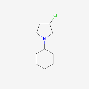molecular formula C10H18ClN B8638159 N-cyclohexyl-3-chloropyrrolidine 