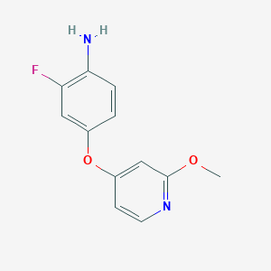 molecular formula C12H11FN2O2 B8638170 2-Fluoro-4-(2-methoxypyridin-4-yloxy)benzenamine 