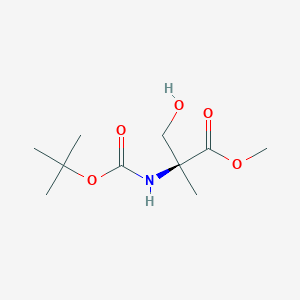 molecular formula C10H19NO5 B8638185 (S)-methyl 2-((tert-butoxycarbonyl)amino)-3-hydroxy-2-methylpropanoate 