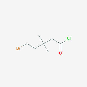 molecular formula C7H12BrClO B8638190 5-Bromo-3,3-dimethylpentanoyl chloride CAS No. 132143-70-5