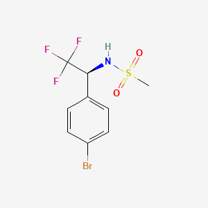 molecular formula C9H9BrF3NO2S B8638199 (S)-N-(1-(4-Bromophenyl)-2,2,2-trifluoroethyl)methanesulfonamide 