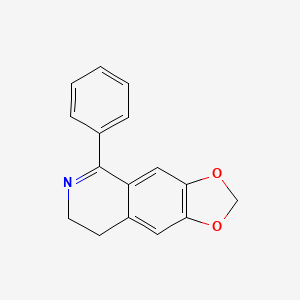 molecular formula C16H13NO2 B8638251 5-Phenyl-7,8-dihydro-[1,3]dioxolo[4,5-g]isoquinoline CAS No. 55507-10-3