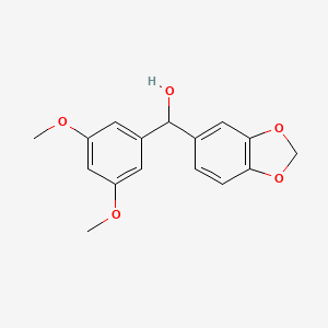 molecular formula C16H16O5 B8638281 Benzo[1,3]dioxol-5-yl-(3,5-dimethoxy-phenyl)-methanol 