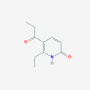 molecular formula C10H13NO2 B8638389 6-Ethyl-5-propanoylpyridin-2(1H)-one CAS No. 88302-09-4