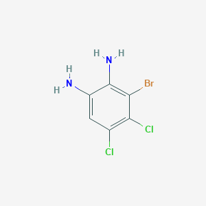 molecular formula C6H5BrCl2N2 B8638407 3-Bromo-4,5-dichlorobenzene-1,2-diamine 