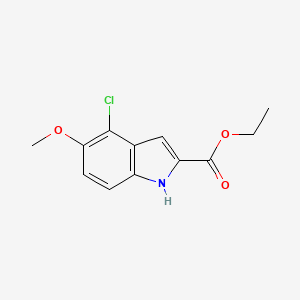 molecular formula C12H12ClNO3 B8638427 Ethyl 4-chloro-5-methoxy-1h-indole-2-carboxylate 