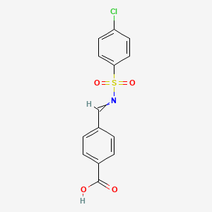 B8638433 4-{[(4-Chlorobenzene-1-sulfonyl)imino]methyl}benzoic acid CAS No. 137505-04-5