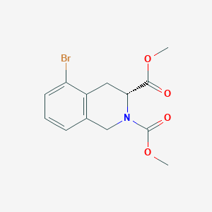 molecular formula C13H14BrNO4 B8638456 Dimethyl (3R)-5-bromo-3,4-dihydro-1H-isoquinoline-2,3-dicarboxylate 