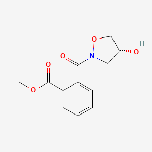 molecular formula C12H13NO5 B8638488 2-[(R)-4-Hydroxyisoxazolidine-2-carbonyl]benzoic acid methyl ester 