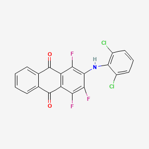 molecular formula C20H8Cl2F3NO2 B8638492 2-(2,6-Dichloroanilino)-1,3,4-trifluoroanthracene-9,10-dione CAS No. 167907-17-7
