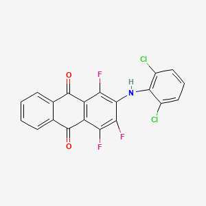 2-(2,6-Dichloroanilino)-1,3,4-trifluoroanthracene-9,10-dione