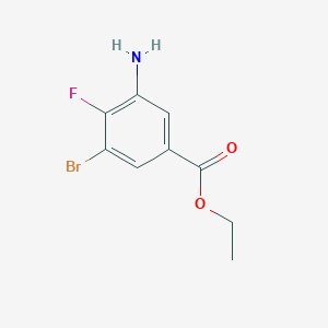 molecular formula C9H9BrFNO2 B8638497 Ethyl 3-amino-5-bromo-4-fluorobenzoate 