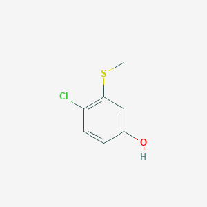 molecular formula C7H7ClOS B8638547 4-Chloro-3-(methylthio)phenol 