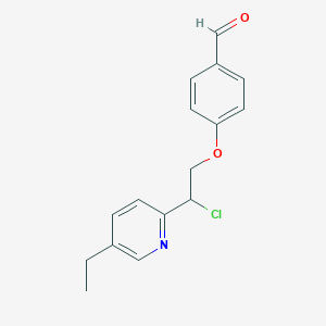 4-[2-Chloro-2-(5-ethylpyridin-2-yl)ethoxy]benzaldehyde