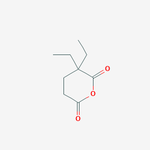 molecular formula C9H14O3 B8638560 3,3-Diethyloxane-2,6-dione CAS No. 143096-21-3