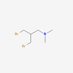 molecular formula C6H13Br2N B8638571 3-Bromo-2-(bromomethyl)-N,N-dimethylpropan-1-amine 