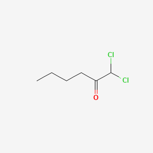 molecular formula C6H10Cl2O B8638585 1,1-Dichloro-2-hexanone CAS No. 2648-59-1