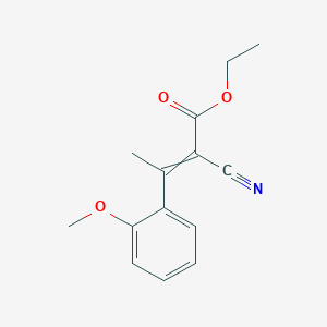 molecular formula C14H15NO3 B8638587 Ethyl 2-cyano-3-(2-methoxyphenyl)but-2-enoate CAS No. 21769-00-6