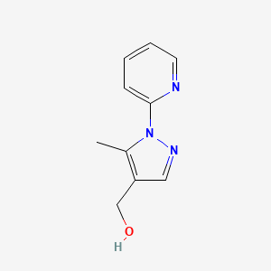 molecular formula C10H11N3O B8638598 (5-methyl-1-pyridin-2-yl-1H-pyrazol-4-yl)-methanol 