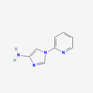 molecular formula C8H8N4 B8638608 1-Pyridin-2-yl-1H-imidazol-4-ylamine 