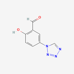 molecular formula C8H6N4O2 B8638613 2-Hydroxy-5-tetrazol-1-yl-benzaldehyde 