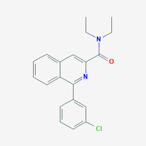 molecular formula C20H19ClN2O B8638638 1-(3-Chlorophenyl)-N,N-diethylisoquinoline-3-carboxamide CAS No. 89242-15-9