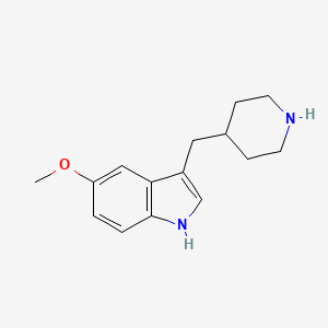 molecular formula C15H20N2O B8638666 Indole, 5-methoxy-3-(4-piperidylmethyl)- CAS No. 3515-52-4