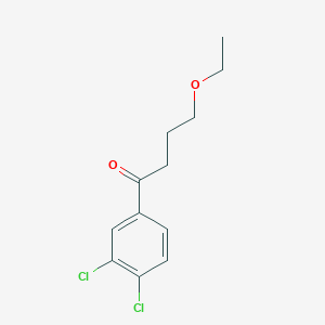 molecular formula C12H14Cl2O2 B8638678 1-(3,4-Dichlorophenyl)-4-ethoxybutan-1-one CAS No. 61718-99-8