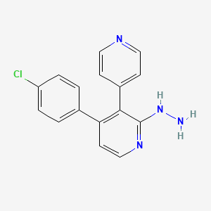 molecular formula C16H13ClN4 B8638697 4-(4-Chlorophenyl)-2-hydrazinyl-3,4'-bipyridine CAS No. 917969-48-3