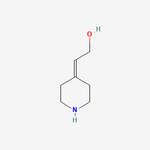 molecular formula C7H13NO B8638770 2-(Piperidin-4-ylidene)ethan-1-ol 