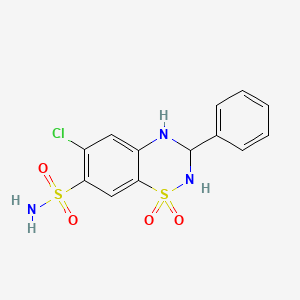 3-Phenyl-6-chloro-7-sulfamoyl-1,2,3,4-tetrahydro-1,2,4-benzothiadiazine-1,1-dioxide