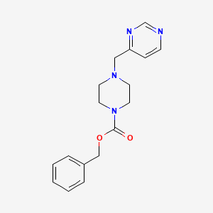 molecular formula C17H20N4O2 B8638795 Benzyl 4-(pyrimidin-4-yl-methyl)piperazine-1-carboxylate 
