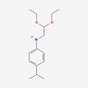 molecular formula C15H25NO2 B8638803 (2,2-Diethoxy-ethyl)-(4-isopropylphenyl)-amine 