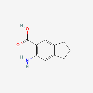 molecular formula C10H11NO2 B8638811 6-amino-2,3-dihydro-1H-indene-5-carboxylic acid 