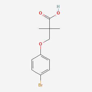 molecular formula C11H13BrO3 B8638855 3-(4-Bromophenoxy)-2,2-dimethylpropanoic acid 
