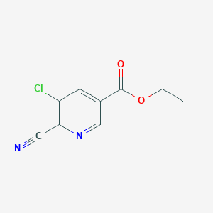 molecular formula C9H7ClN2O2 B8638861 Ethyl 5-chloro-6-cyanonicotinate 