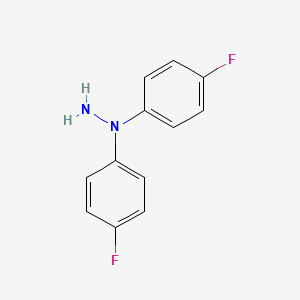 molecular formula C12H10F2N2 B8638864 1,1-Bis(4-fluorophenyl)hydrazine 