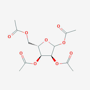 molecular formula C13H18O9 B8638886 1,2,3,5-tetra-O-acetyl-L-ribofuranose 