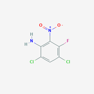 molecular formula C6H3Cl2FN2O2 B8638898 4,6-Dichloro-3-fluoro-2-nitroaniline 