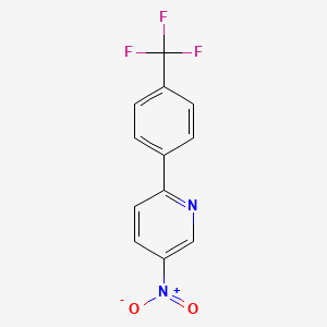 molecular formula C12H7F3N2O2 B8638904 5-Nitro-2-(4-(trifluoromethyl)phenyl)pyridine 