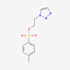molecular formula C11H13N3O3S B8638943 2-(1,2,3-Triazol-1-yl)ethyl 4-toluenesulphonate 