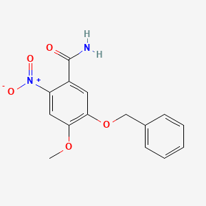 B8638949 5-(Benzyloxy)-4-methoxy-2-nitrobenzamide CAS No. 60547-93-5