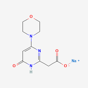 molecular formula C10H12N3NaO4 B8638957 Sodium (4-morpholin-4-yl-6-oxo-1,6-dihydropyrimidin-2-yl)acetate 