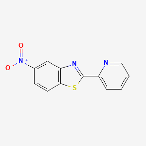 molecular formula C12H7N3O2S B8638963 5-Nitro-2-(pyridin-2-yl)-1,3-benzothiazole CAS No. 61352-23-6