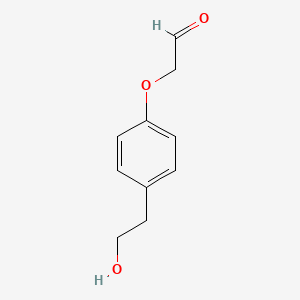 molecular formula C10H12O3 B8639089 2-(4-(2-Hydroxyethyl)phenoxy)acetaldehyde 