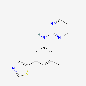 molecular formula C15H14N4S B8639116 4-methyl-N-[3-methyl-5-(1,3-thiazol-5-yl)phenyl]pyrimidin-2-amine 