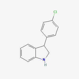 B8639240 3-(4-Chlorophenyl)-2,3-dihydro-1H-indole CAS No. 62236-21-9